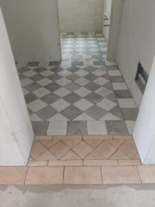 Bagno moderno cotto fatto a mano